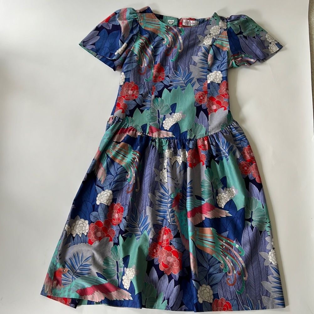 80’s Jane Schaffhausen Belle France Tropical Dress